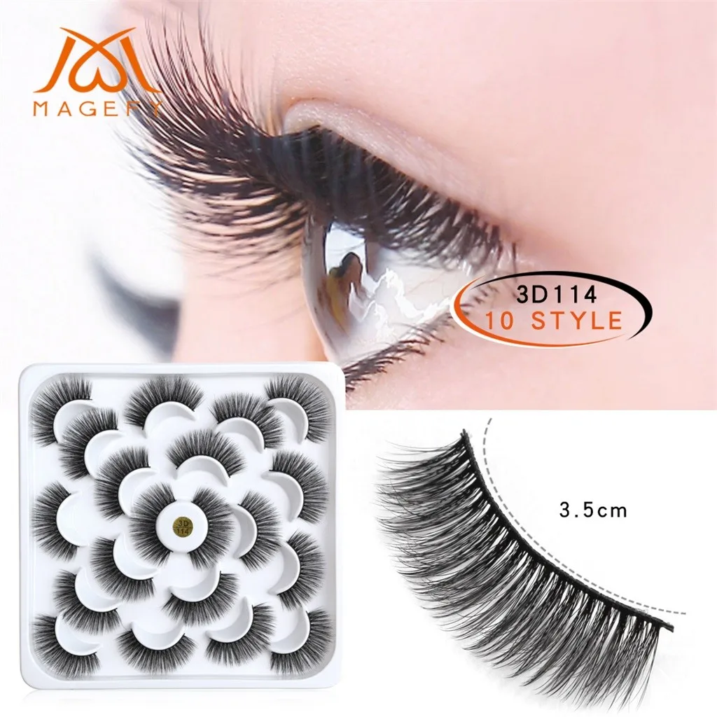 10 пар ресниц макияж maquiagem lashes maquillaje make up maquillage faux cils накладные ресницы для волос Z4