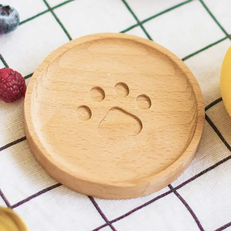 

Wooden Coaster Household Solid Wood Insulation Mats Anti-Hot Table Decorative Pad