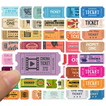 

50Pcs/Set Retro Salvation Ticket Vintage Faith Planner Journaling Stickers For Hand Account Suitcase Waterproof Stickers