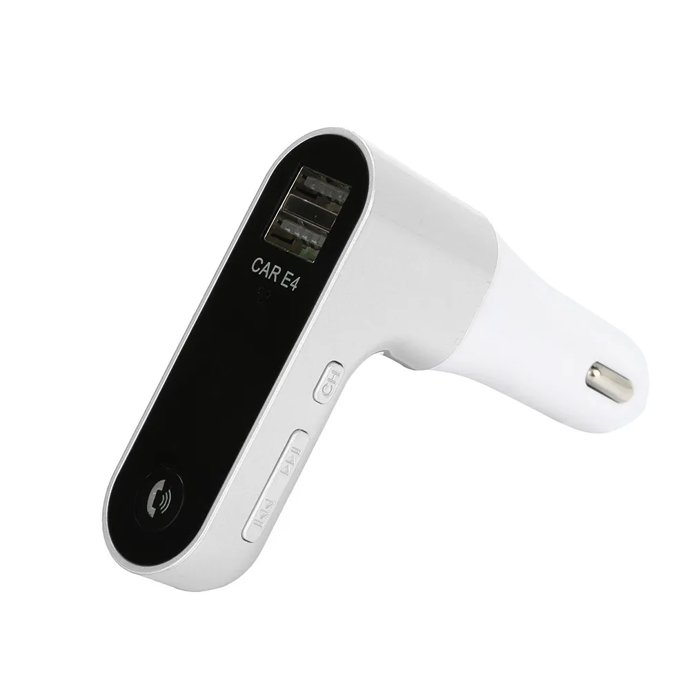 4-в-1 Hands Free Беспроводной Bluetooth FM передатчик G7+ AUX модулятор Автомобильный комплект MP3 плеер SD USB ЖК-дисплей автомобильные аксессуары