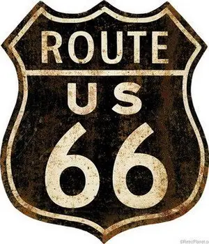 

Targa in metallo 'route 66'