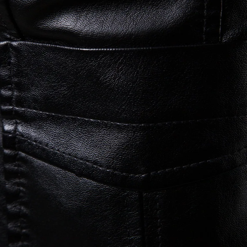 Осень и Новинка зимы Стиль Для мужчин Slim Fit раскладная кровать с отложным воротником универсальная Pu костюмы для маленьких Для мужчин в складку с отложным воротником кожаные пальто костюм, короткая куртка
