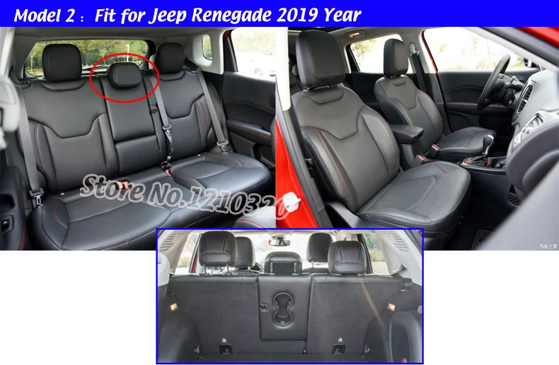 AUSFTORER пользовательские автомобильные Чехлы сиденья для Jeep Renegade автомобильные чехлы для сидений набор из коровьей кожи сиденья подушки аксессуары