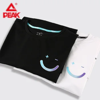 

PEAK Round Neck Short T female 2020 Summer New Series Smiley solid color wild Fashion sports casual short sleeve T-shirt
