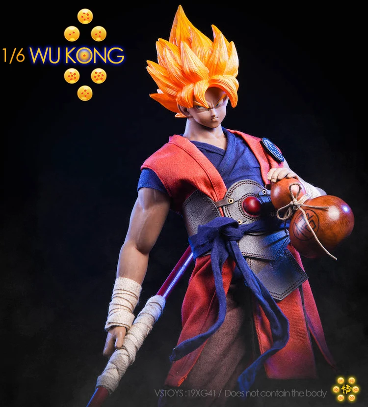 VSTOYS 1/6 Siya Goku Набор для лепки головы и одежды для 12 дюймовых фигурок DIY