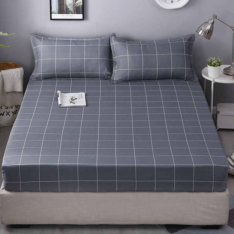 

Mattress Cover elastic bedsheet Sheets Bedspread Cartoon Nordic Modern Breathable Soft Fitted Bed Linens Sheet (No Pillowcase)