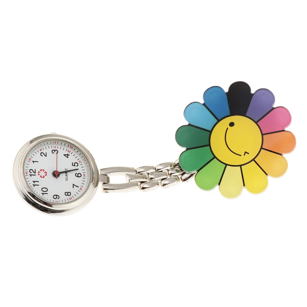 2Pcs Nurse Pocket Watch Women Paramedic Tunic Clip Brooch Doctor Fob Watches