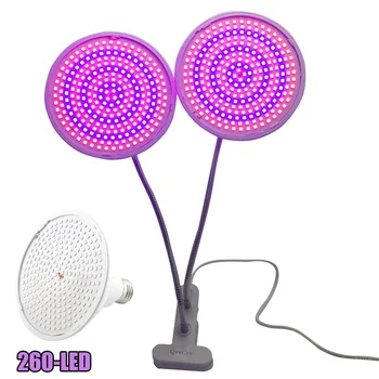 

New Dual 260 LED Plant grow light phytolamp Flower growbox tent room Growth Phyto greenhouse Seeding veg cultivo Growing Lights