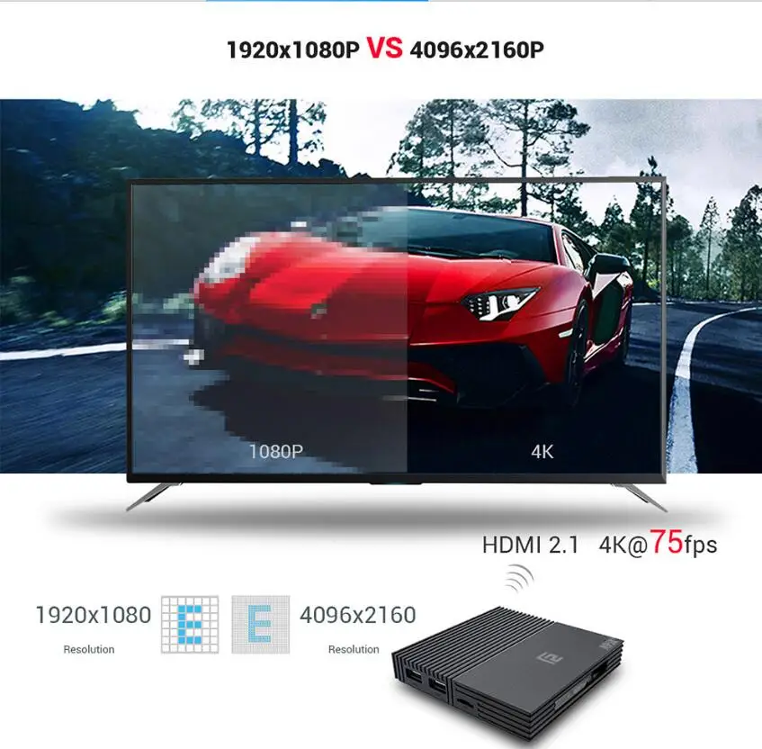 Приставка Смарт-ТВ A95X F2 Amlogic S905X2 USB 9 0 1080P H.265 | Электроника