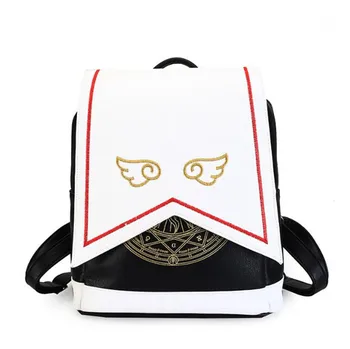 

Japanese Comic Card Captor Sakura Wings Schoold Backpack Magical Card girl sakura Cosplay Backpack Sakura Wings Mochilas