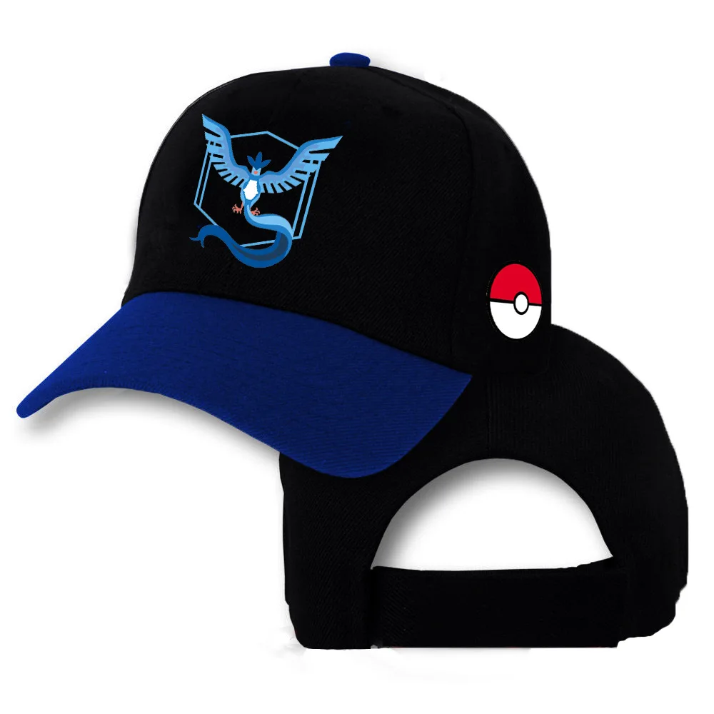 Бейсбольная кепка с покемоном Digimon Snapback, Кепка с покемоном Go, аниме-шляпа, кепка в стиле хип-хоп, Кепка для костюмированной вечеринки, солнцезащитная Кепка, костюм карманного монстра - Цвет: Черный