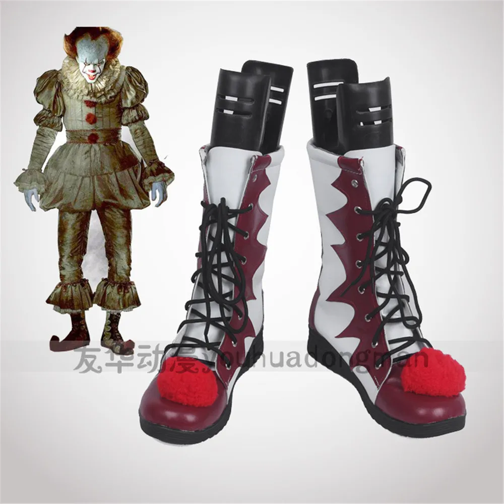 

Halloween Clown Shoes Halloween Stephen King's It Clown Pennywise Shoes Mens Women Cosplay Costumes Boots
