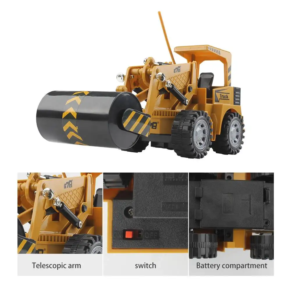 ABS и электронные компоненты Mofun 8071E-8075E 1/24 2,4G 5CH RC экскаватор электрический инженерный автомобиль RTR модель
