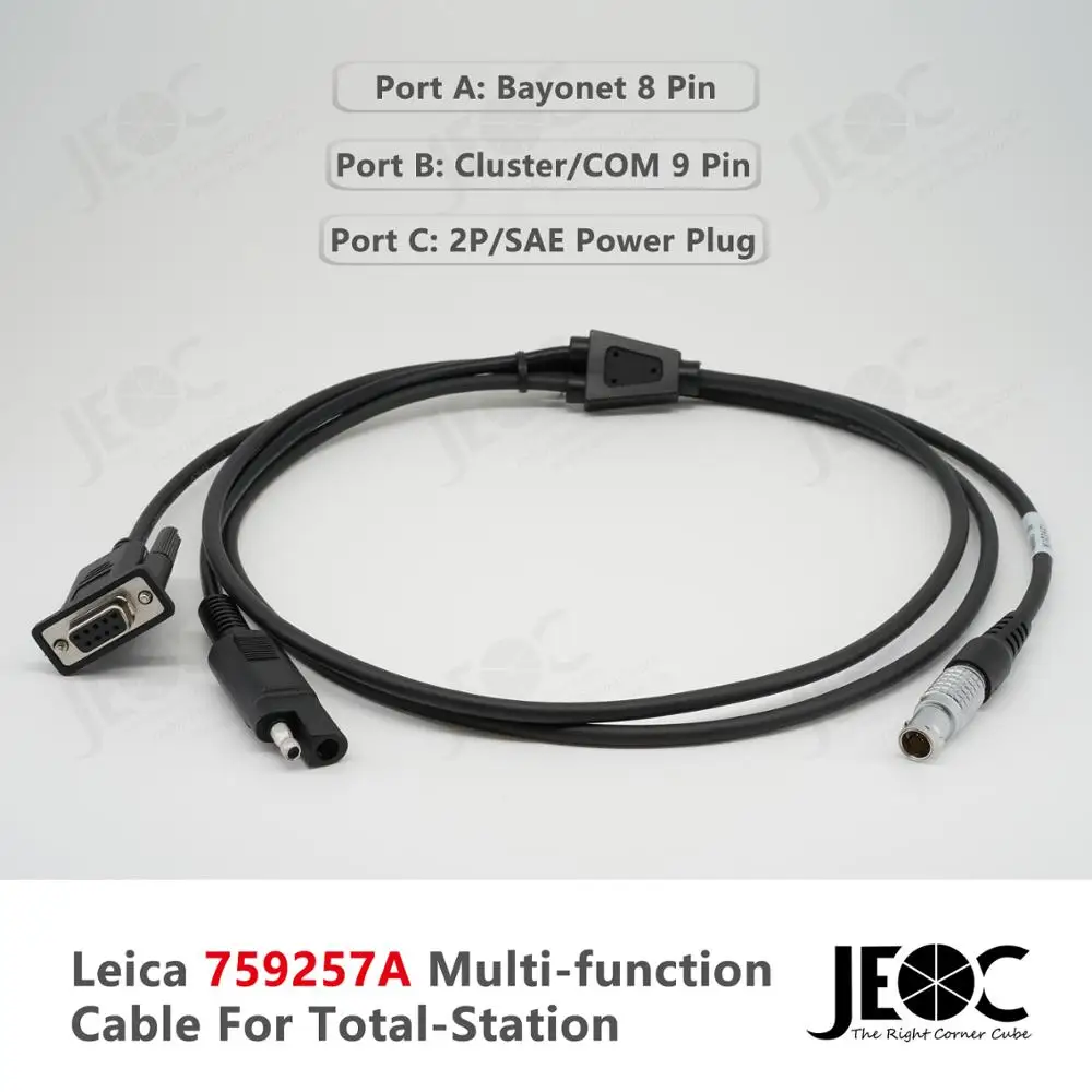 

JEOC GEV220A Multi-function Cable for Leica Total-station, 759257A Power and Data Cable