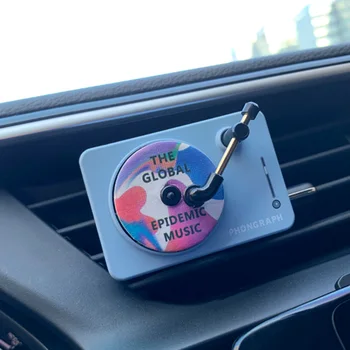 

Interior Accessories Styling Deodorant Car Air Freshener Record Player Vent Outlet Mini Diffuser Clip On Solid Perfume Fragrance