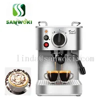 19 бар полуавтоматическая капучино эспрессо кофе машина Паровая кофе машина латте молочная пена кофеварка с вспенивателем молока