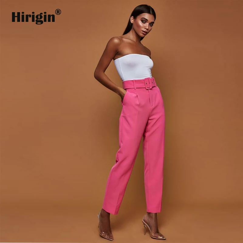 light pink high waisted pants