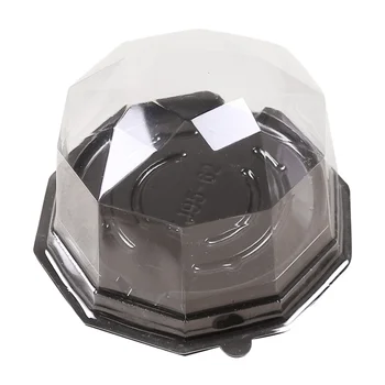 

50PCS Plastic Cupcake Boxes Individual Disposable Small Cake Muffin Case Containers for Pastries