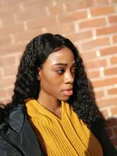 Peluca Frontal de onda profunda, pelucas de cabello humano con encaje Frontal, mojado y ondulado, transparente, rizado, brasileño