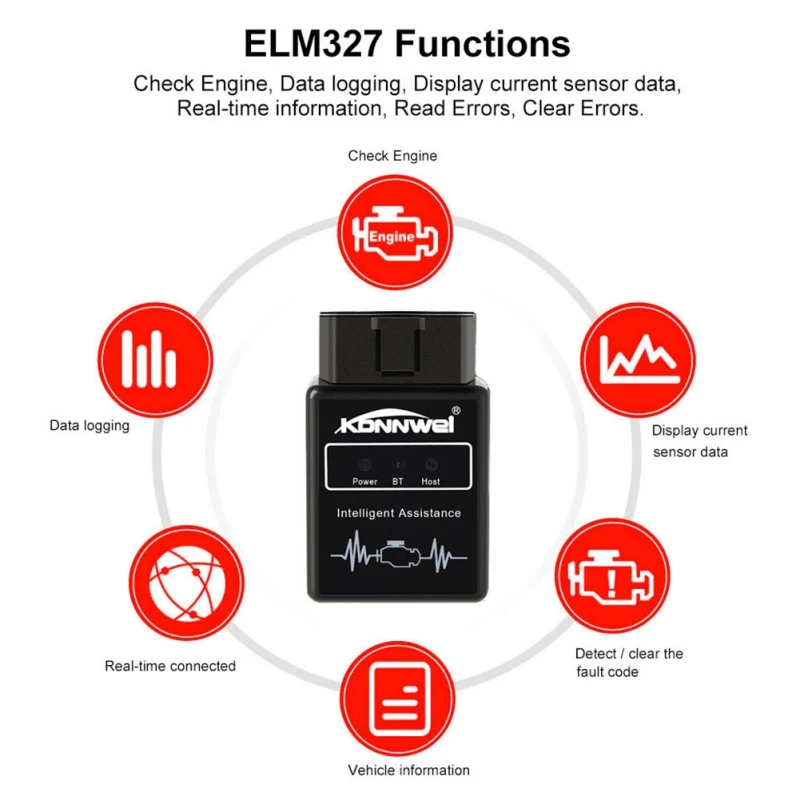 2019 KW912 ELM327 Bluetooth Obd2 v1.5 сканер автомобильный диагностический инструмент