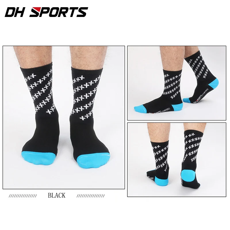DH SPORTS Pro велосипедные носки для езды на велосипеде, для помещений, для езды на велосипеде, для соревнований, для сцены, для бега, для мужчин, Wo для мужчин, s, лучший зеленый, красный - Цвет: 1