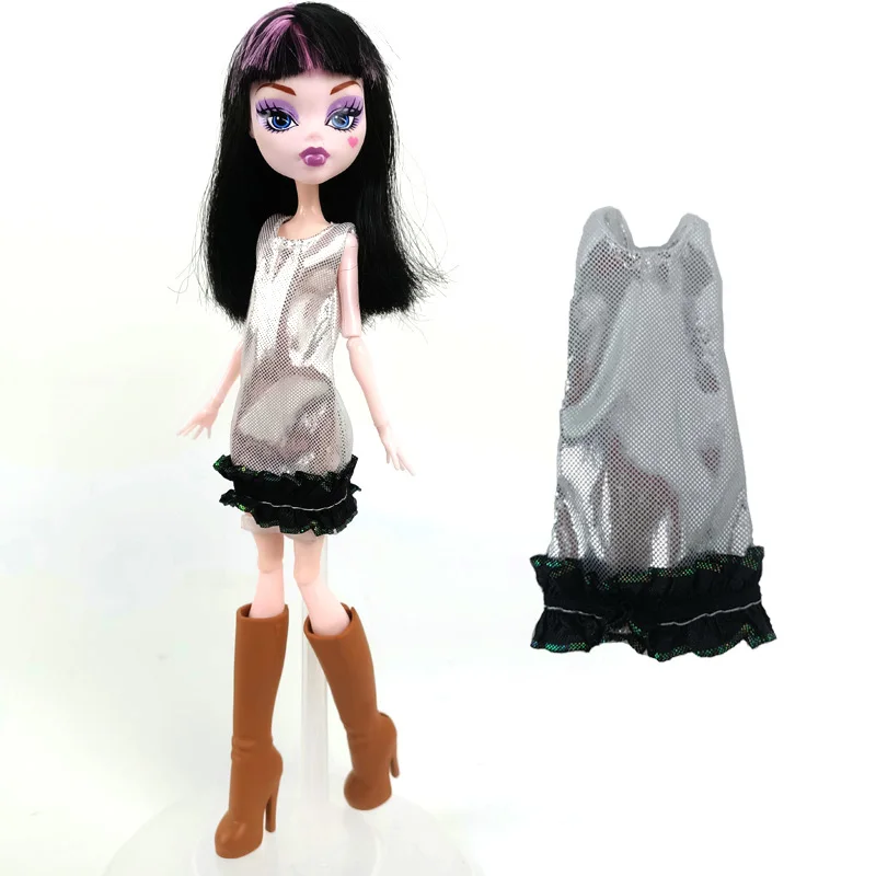 1 предмет, модная кукольная одежда для Monster High, Одежда для куклы Monster, наряд, платья Короткое платье длинные штаны, 10 стилей, кукольный костюм - Цвет: Style 12