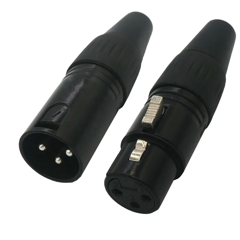 Паяные соединители XLR с 3-контактным разъемом типа папа и мама пара для микрофона