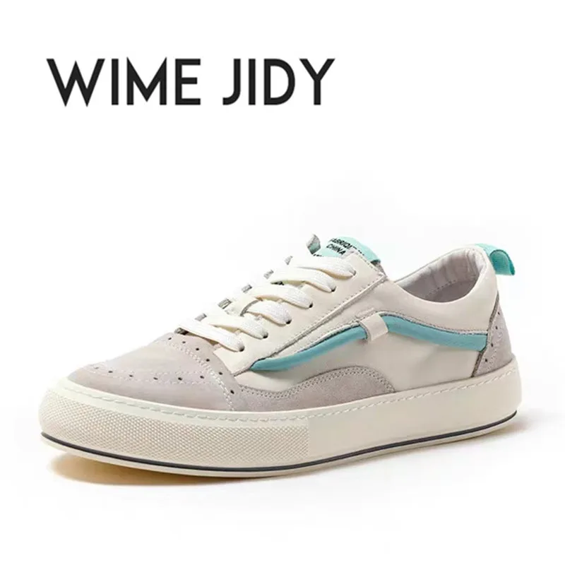 

WJ Mens Casual Sneakers 2019 New Arrival Fashion Genuine Leather Shoes Men Low Top Comfortable Men Platform Dad Shoes Footwear