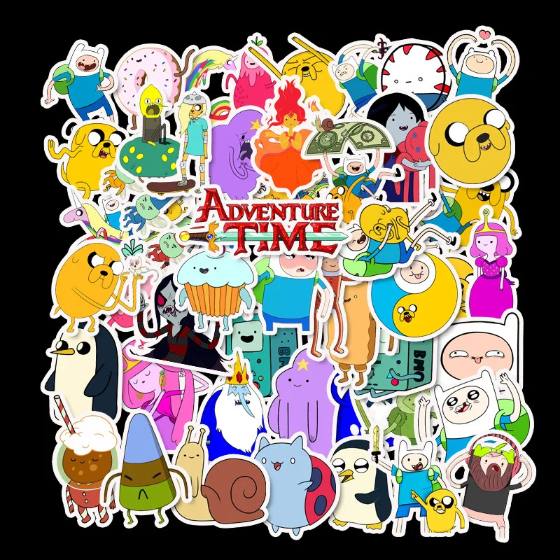 

50PCS Cartoon Ddventure Time Treasure Adventure Time Electric Car Trunk Suitcase Computer Waterproof Stickers
