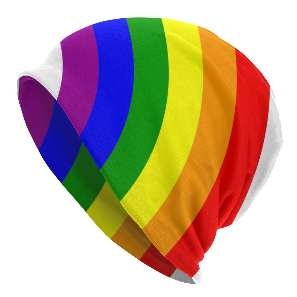 

LGBT Gay Pride Rainbow Bonnet Hats Knitting Hats Vintage Autumn Winter Skullies Beanies Hats Bisexual Spring Warm Dual-use Caps