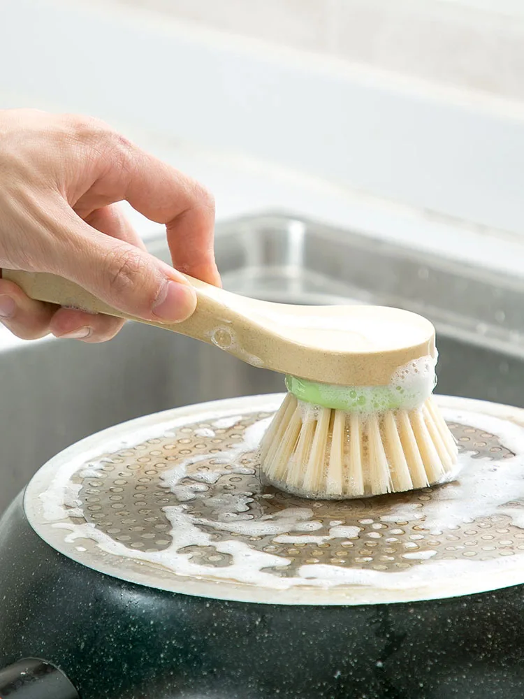 Long handle Not dirty hand wash pot brush Dishwasher can be hung Sink