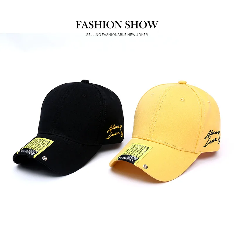 

Spring And Summer New Style Men And Women Korean-style INS Versatile Baseball Cap Students Black And White with Pattern Brim Hat