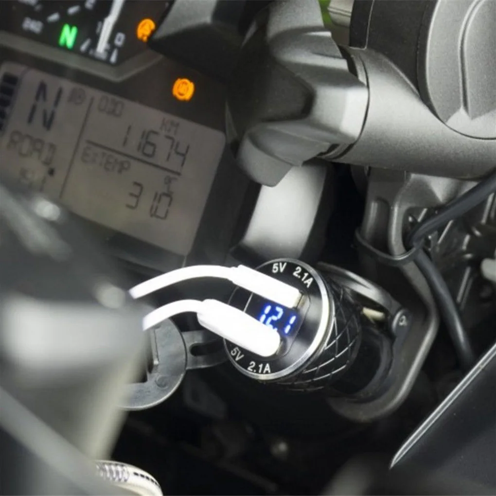 Замена для F800GS F650GS F700GS R1200GS 4.2A мотоцикл двойной USB зарядное устройство алюминиевый сплав металлический корпус