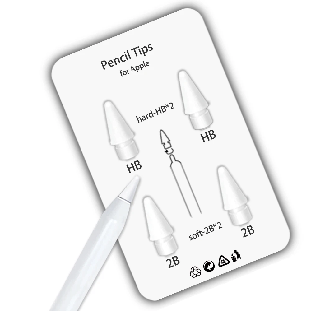 Наконечники для карандашей Apple Pencil 1-го/2-го поколения двухслойный перо стилуса iPad