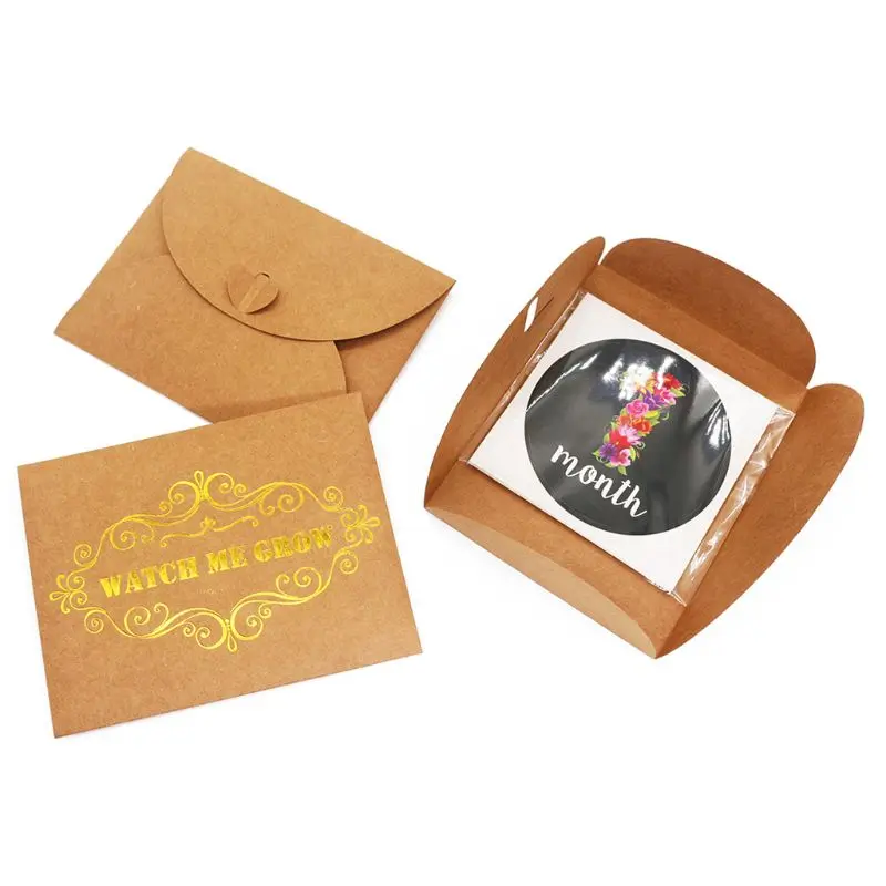 12PCS/Set Baby Month Sticker Newborn Photo Prop Stickers 1-12 Months Photo Stickers Birthday Party Decorations For kids