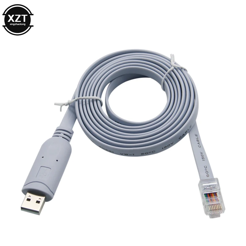 Кабель USB RS232 к RJ45 FT232R для маршрутизатора Cisco H3C HP Arba 9306 Huawei Fortinet переворот 72-3383-01 |