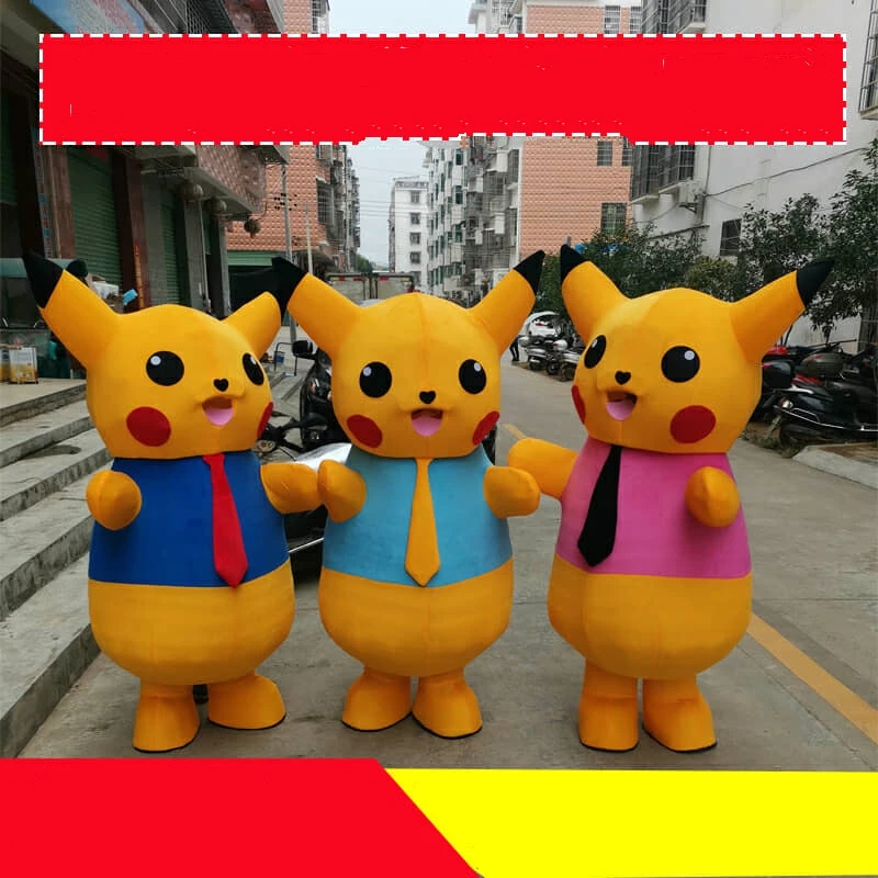 Талисман PIKACHU костюм высокое качество для продажи платье Рождество Хэллоуин забавные животные талисман одежда взрослых Размер
