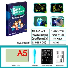 Доска для рисования с ручкой забавная светящаяся детская долговечная волшебное граффити развивающая игрушка Сделай Сам флуоресцентный подарок