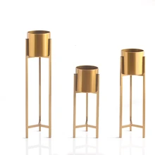 Золотистый светильник для заземления экстравагантный комнатный металлический простой современный светильник для гостиной оригинальность зеленый Luo Tie Yi полки для цветочных Горшков