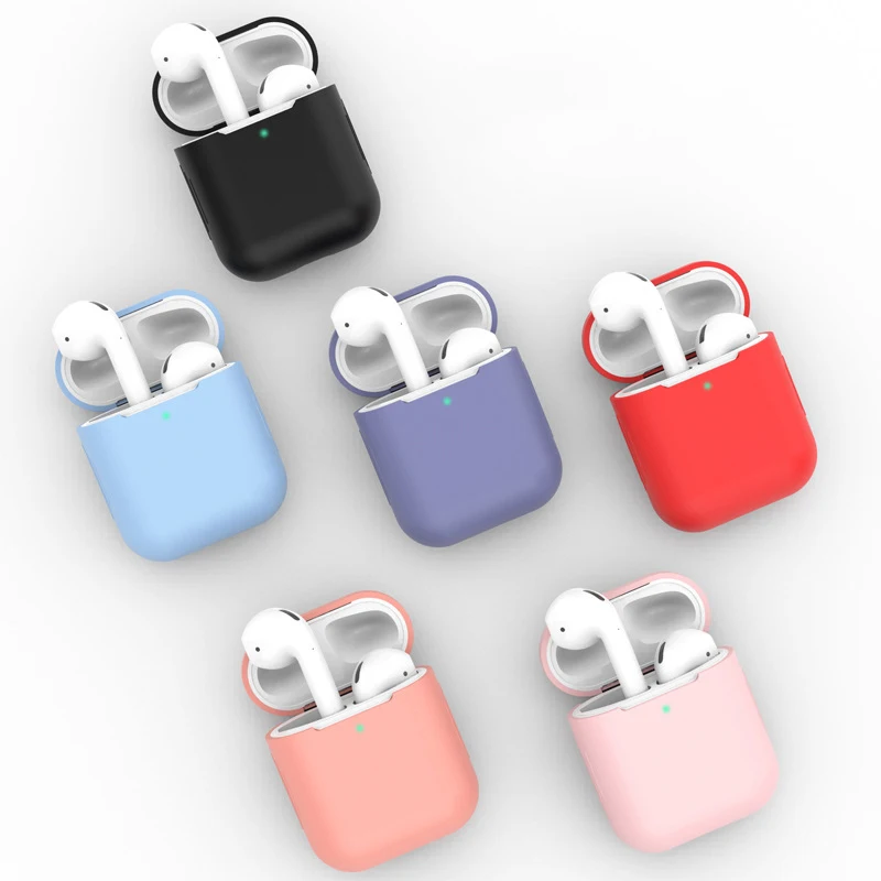 Силиконовый чехол Защитный для Apple AirPods TPU Bluetooth наушники Мягкий силиконовый Air Pods 2