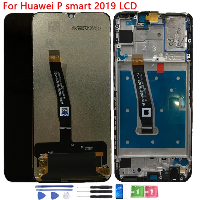 ЖК-дисплей с рамкой и дигитайзером в сборе для Huawei P Smart 6 21 2019 дюйма оригинальный
