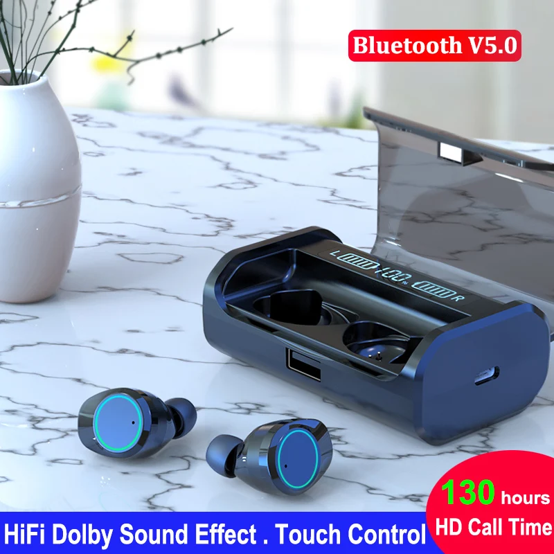 

TWS G06 Bluetooth 5.0 Wireless Earbuds Touch Control Waterproof Earphone Dolby Sound Effect Noise Cancelling Binaural Headphones