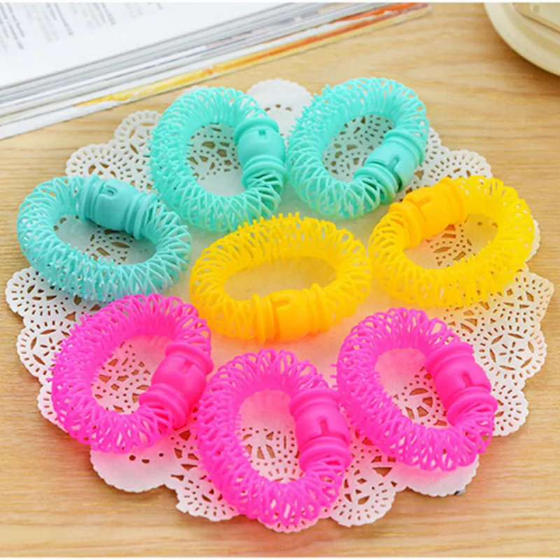 Description Picture 3 of item8 Pcs/Lot Make Up Tools Magic Curler Hair Rollers Curls Roller Lucky Donuts Curly Hair Styling Accessories For Woman Lady