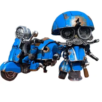 

WJ Transformation Sqweeks Battle Damage With Platform Movie Alloy Q EdtionKO Action Figure Mini Robot Toys