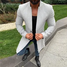 JAYCOSIN Мужская смесь тонкое пальто весна осень Тренч повседневная одежда пальто кнопка умное пальто длинные пальто Мужская брендовая одежда