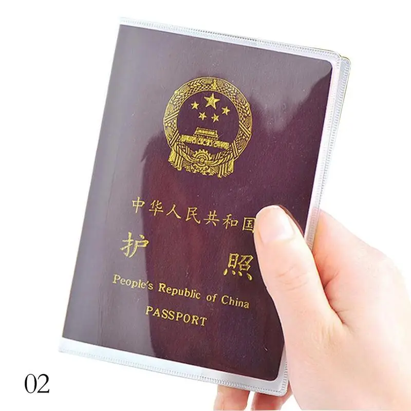 Прозрачная Обложка для паспорта держатель, чехол, органайзер для ID карты путешествия - Цвет: Transparent