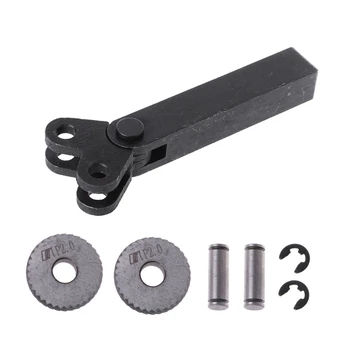 

7pcs Knurling Tool 0.5 1 2mm Diagonal Dual Wheel Linear Knurl Set Lathe Machine 649E