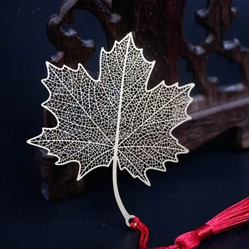 

Cute Creative Golden Hollow Maple Leaf Metal Bookmark Stationery Bookmarks Book Clip Office Accessories School Supplies