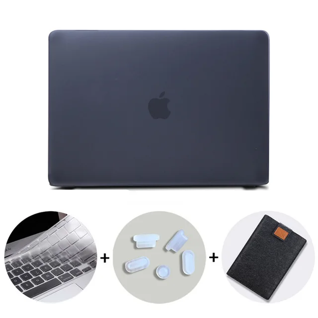 MTT ноутбук рукав для Macbook Air Pro 11 12 13 15 16 retina с сенсорной панелью светильник с лампочкой чехол с принтом для Mac book 13,3 дюймов Чехол - Цвет: Matte Black