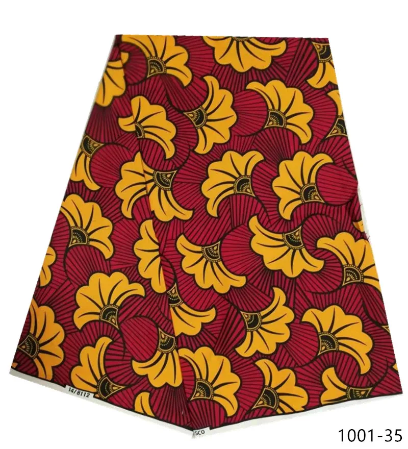 Гарантированный настоящий голландский восковой блок, принты в голландском воске, полиестовый настоящий воск, Настоящая Африканская ткань Анкара, 6 ярдов 1001